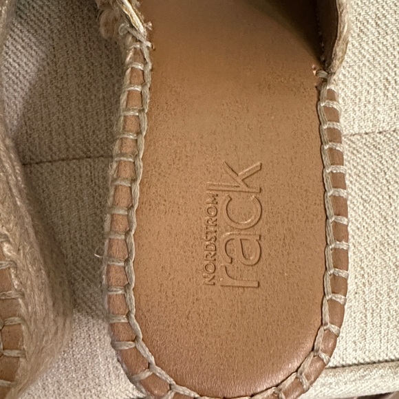 Nordstrom Rack Beige Espadrille Slide Wedge Sandals 6M - Picture 2 of 5